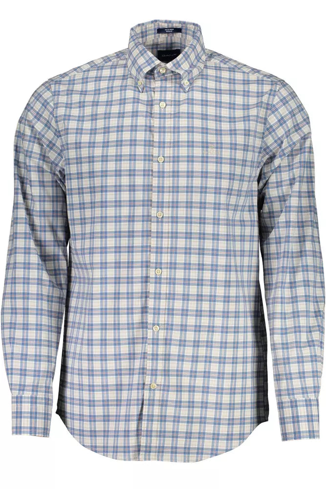 Chemise à manches longues bleue sophistiquée Gant