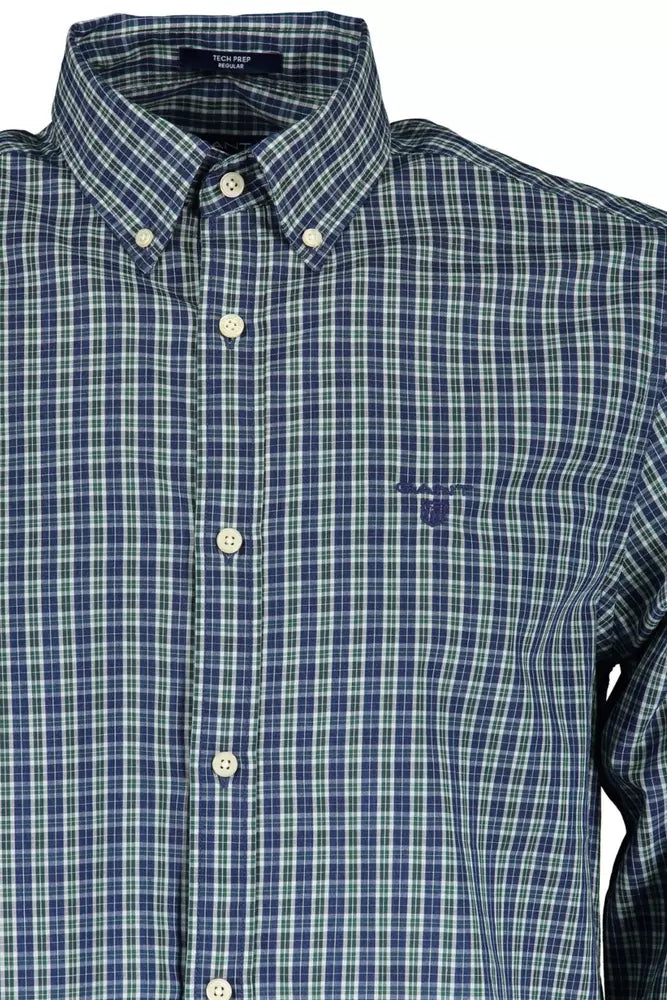 Camisa elegante de manga larga con botones en color verde de Gant