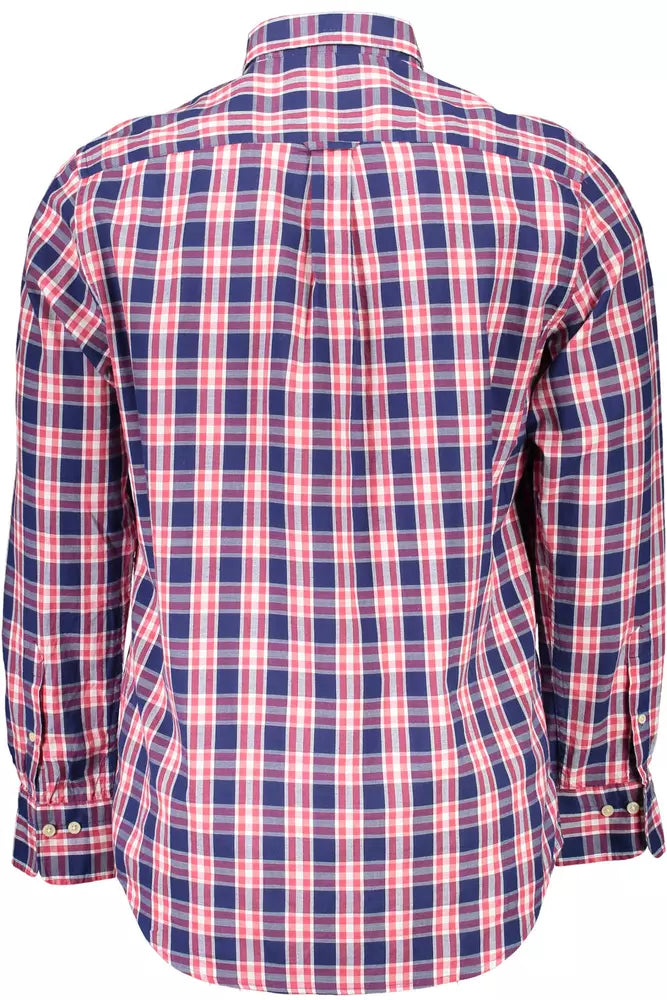 Chemise à manches longues en coton bleu classique Gant