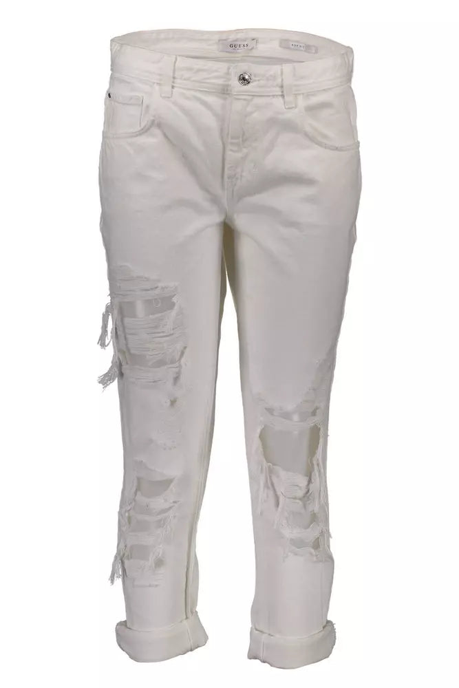 Vaqueros Guess Chic White Distressed Denim Enchantress