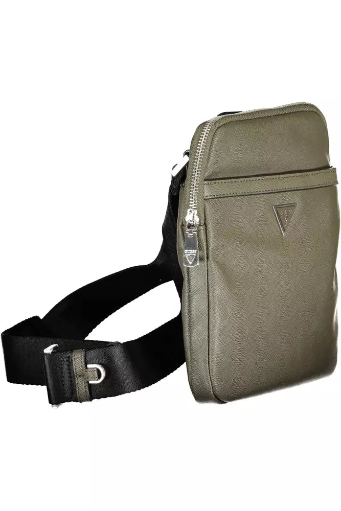 Guess Jeans Green Polyamide Men Shoulder Bag