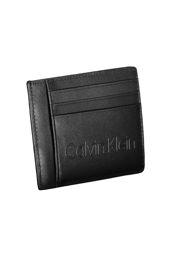 Calvin Klein Sleek Black Polyethylene Card Holder