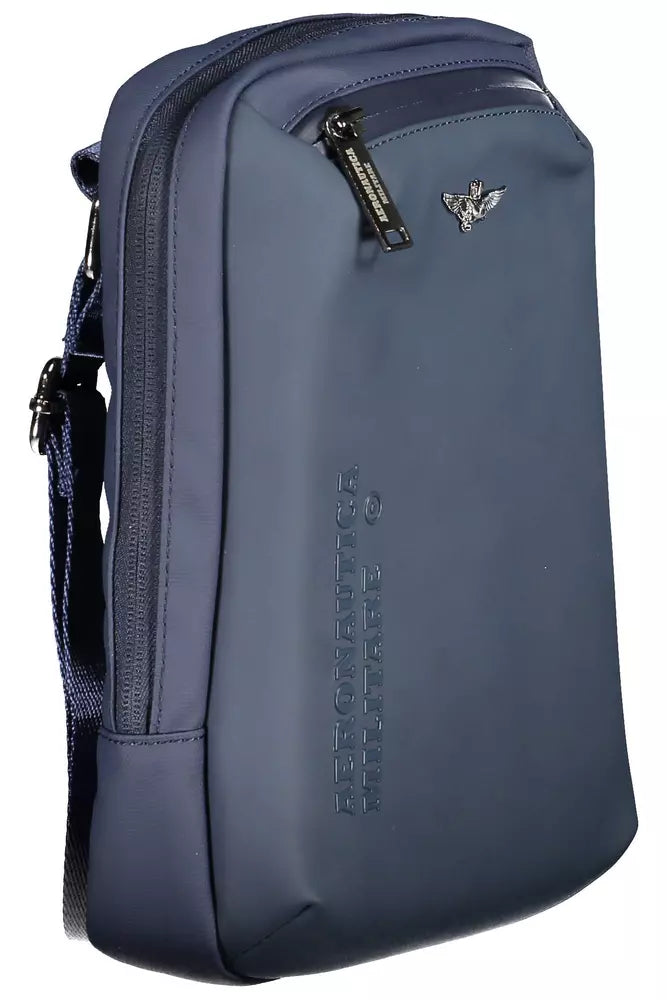 Sac à bandoulière élégant bleu Aeronautica Militare avec compartiment pour ordinateur portable