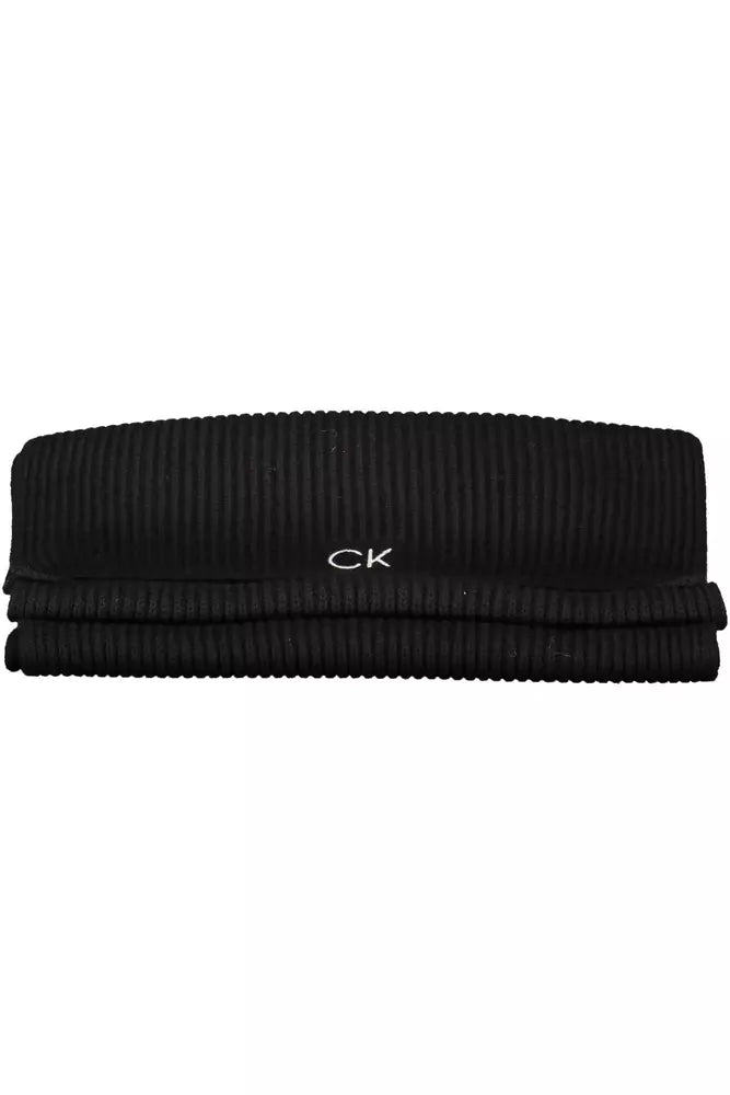 Calvin Klein Black Cotton Men Scarf