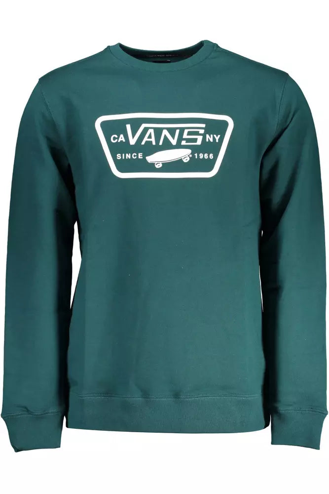 Sweat-shirt à col rond avec imprimé logo vert Vans