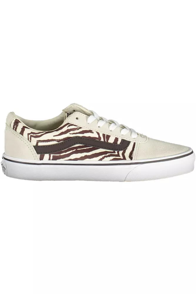 Zapatillas Vans beige con cordones y detalle en contraste