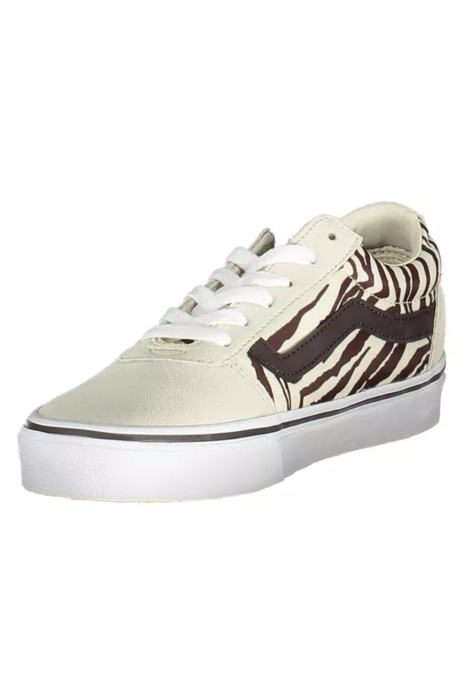 Zapatillas Vans beige con cordones y detalle en contraste