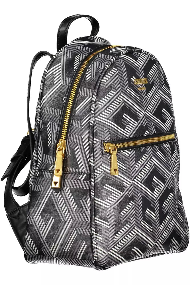 Mochila elegante de polietileno negra Guess Jeans