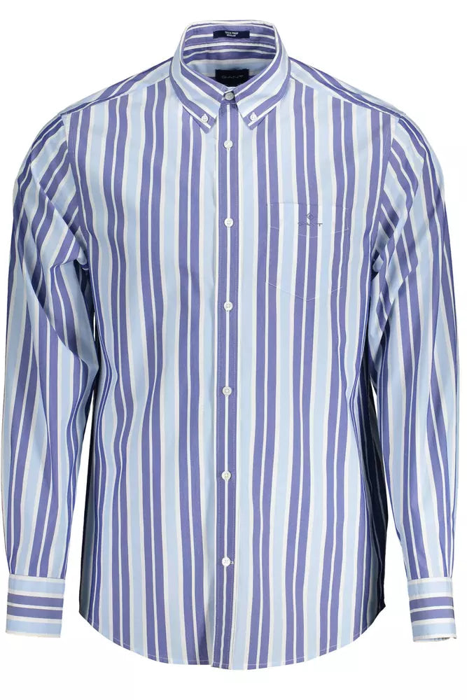 Chemise élégante à manches longues bleu clair Gant