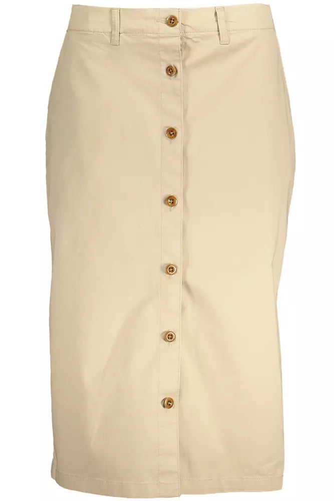 Jupe longue beige chic de Gant avec détail de bouton classique