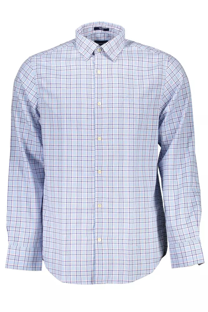 Chemise élégante à manches longues bleu clair Gant