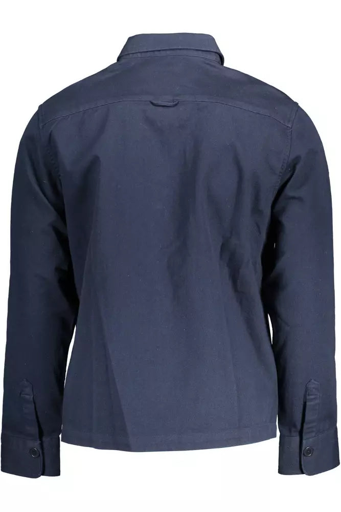 Chemise élégante à manches longues en coton bleu Gant