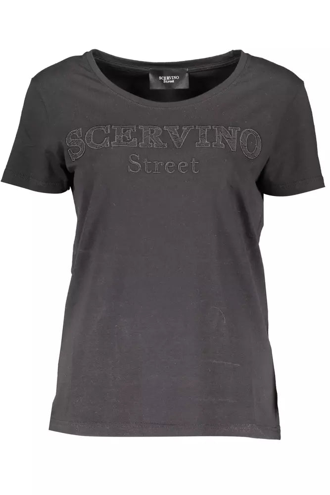 T-shirt Scervino Street Chic avec logo brodé et accents contrastés