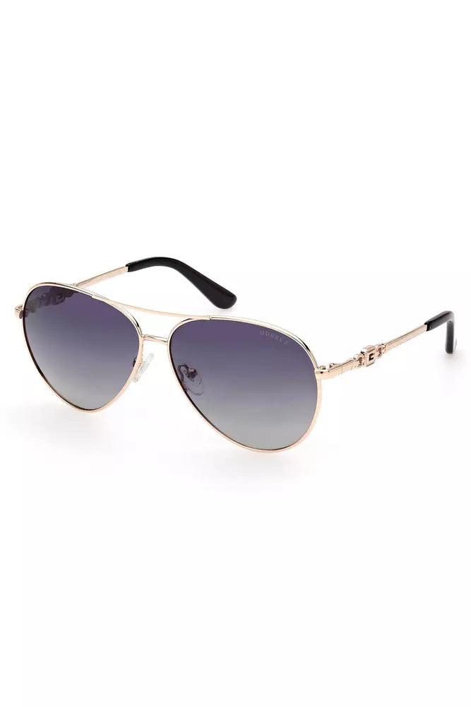 Lunettes de soleil Guess Jeans Chic Teardrop à monture métallique