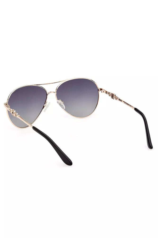 Lunettes de soleil Guess Jeans Chic Teardrop à monture métallique