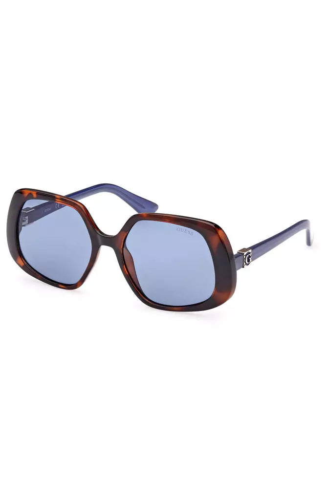 Lunettes de soleil à verres carrés Guess Jeans Chic en marron