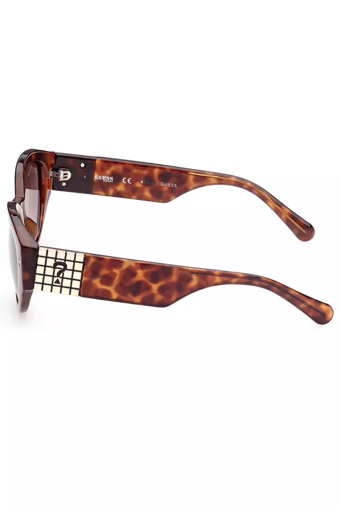 Lunettes de soleil Guess Jeans Chic Teardrop à verres marron