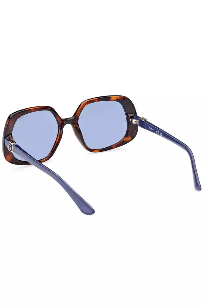 Lunettes de soleil à verres carrés Guess Jeans Chic en marron