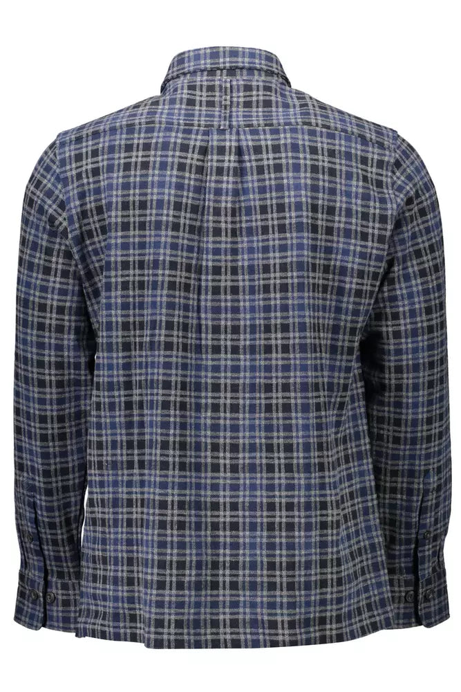 Chemise élégante à manches longues en coton bleu Gant