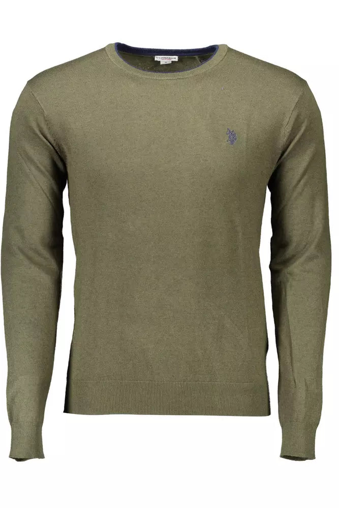 Pull vert élégant avec logo brodé US POLO ASSN.