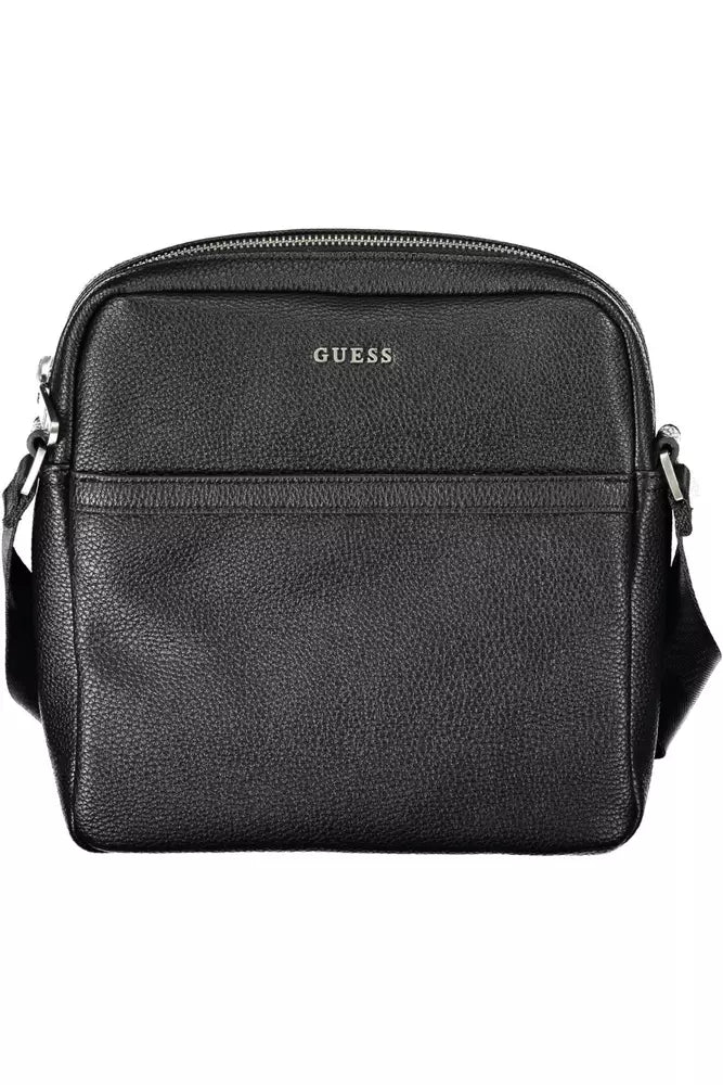 Bolso de hombro elegante negro con detalle de logotipo de Guess Jeans