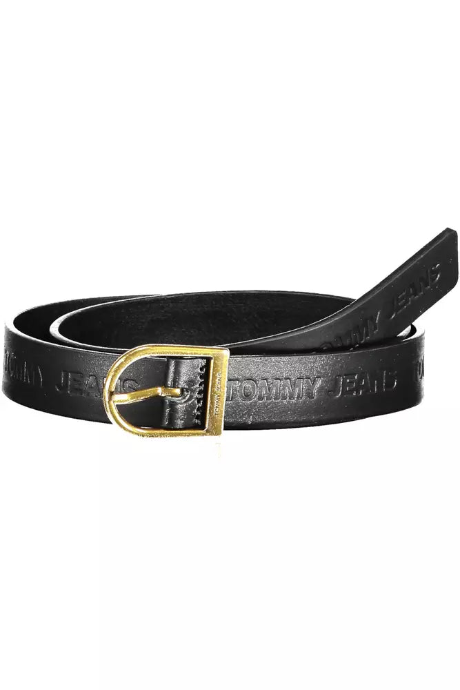 Tommy Hilfiger Black Leather Women Belt