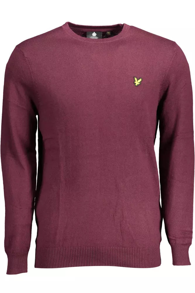 Pull élégant en mélange de coton et de laine violet de Lyle &amp; Scott