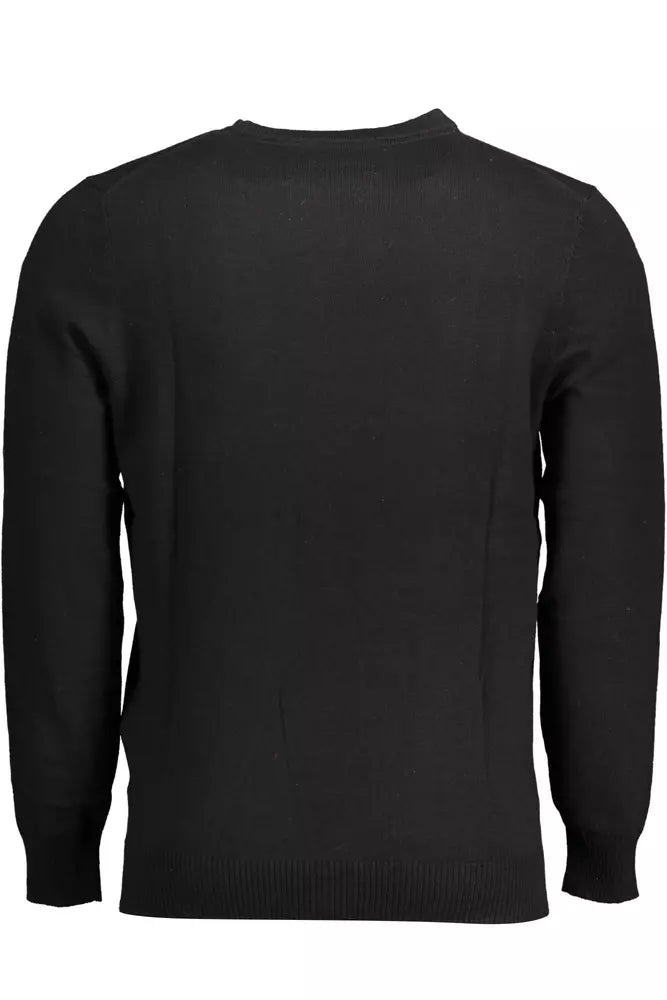 Pull élégant à manches longues en mélange de coton et de laine noir de Lyle &amp; Scott