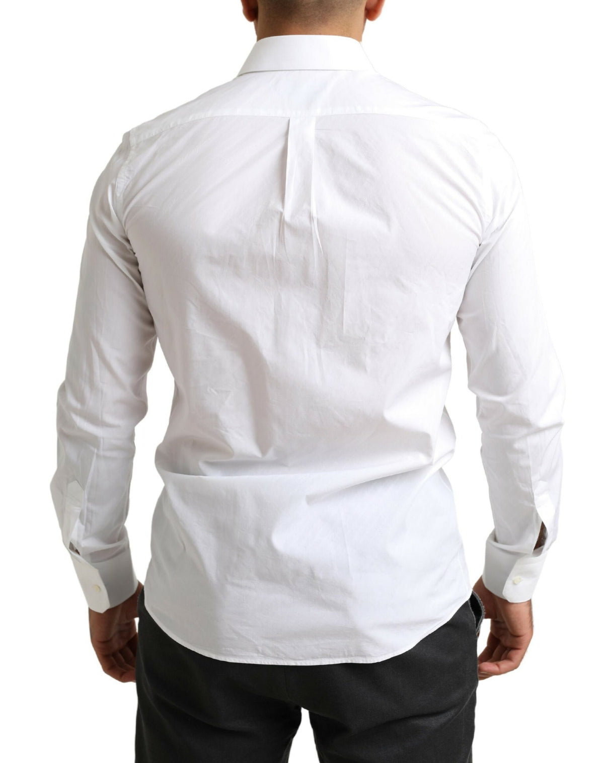 Dolce & Gabbana Elegant White Cotton Martini Dress Shirt