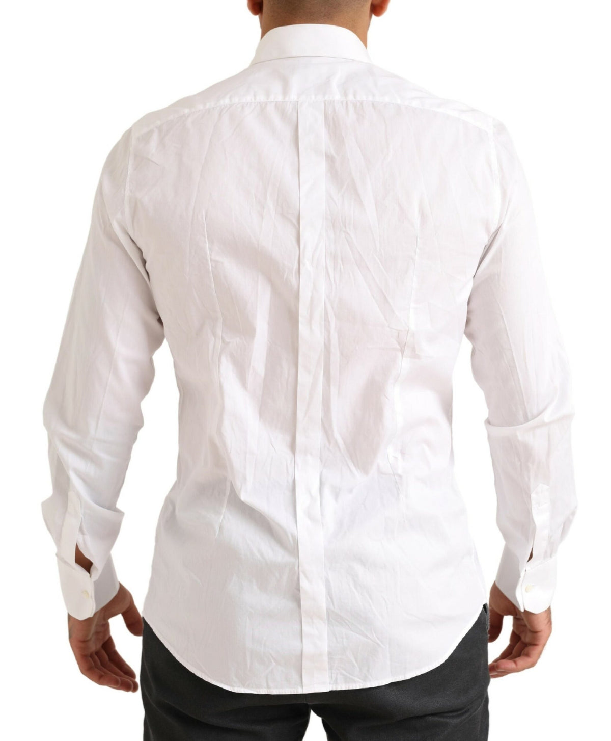 Chemise habillée en coton slim blanche élégante Dolce &amp; Gabbana