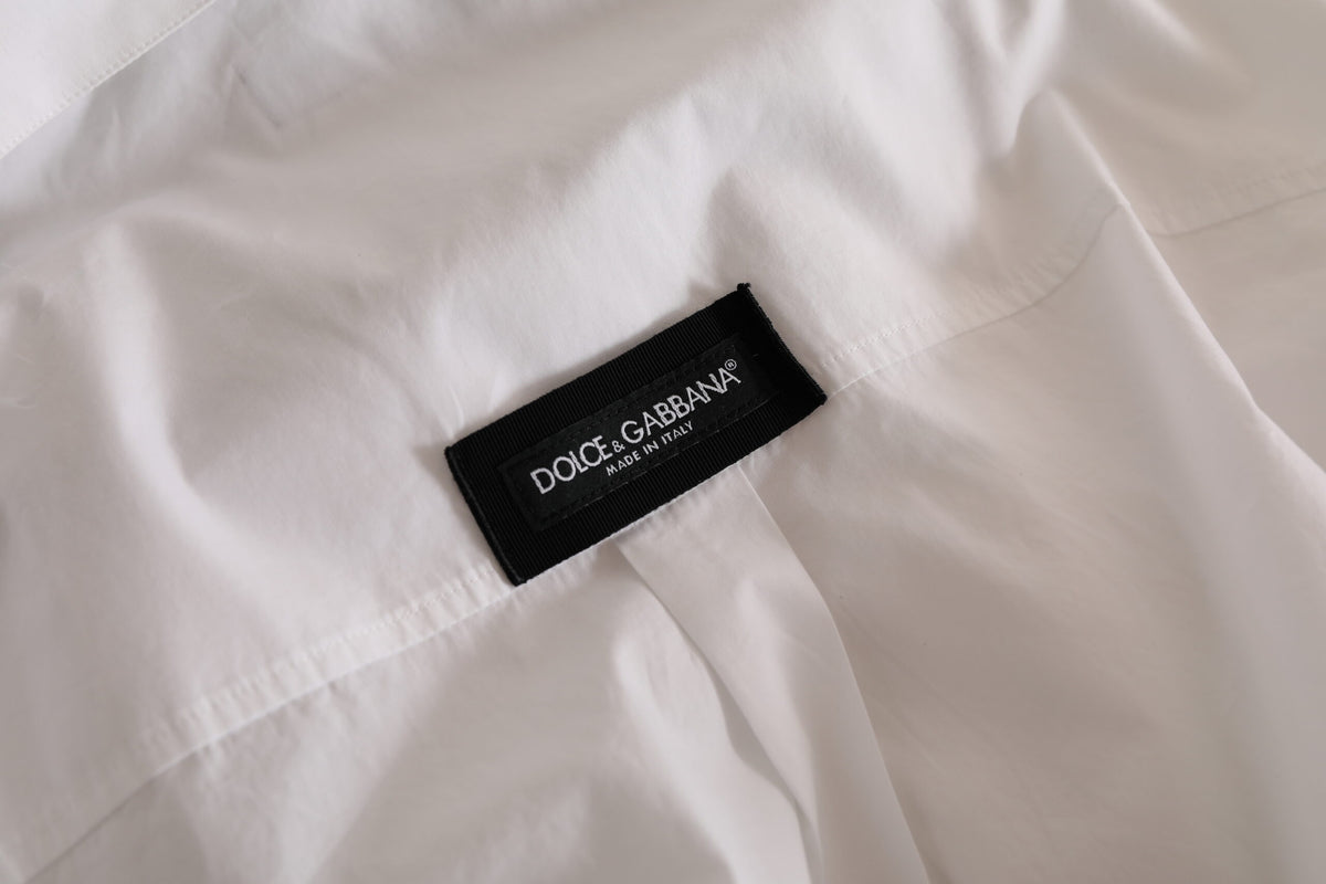 Chemise habillée élégante en coton blanc Dolce &amp; Gabbana