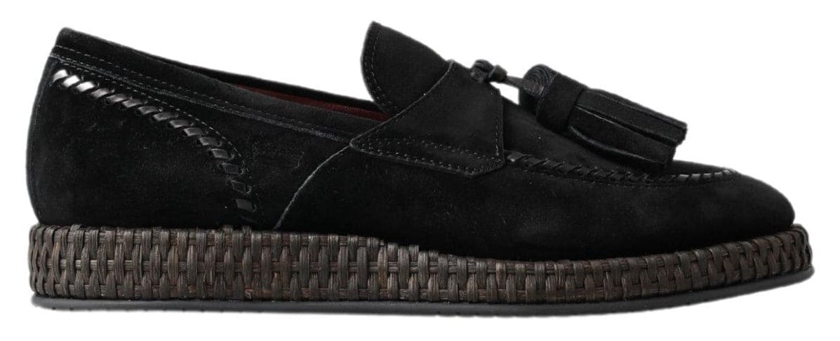 Baskets espadrilles en daim noir chic Dolce &amp; Gabbana