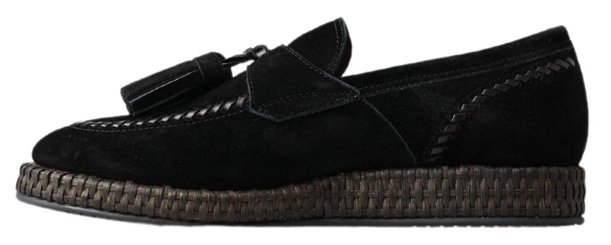 Baskets espadrilles en daim noir chic Dolce &amp; Gabbana