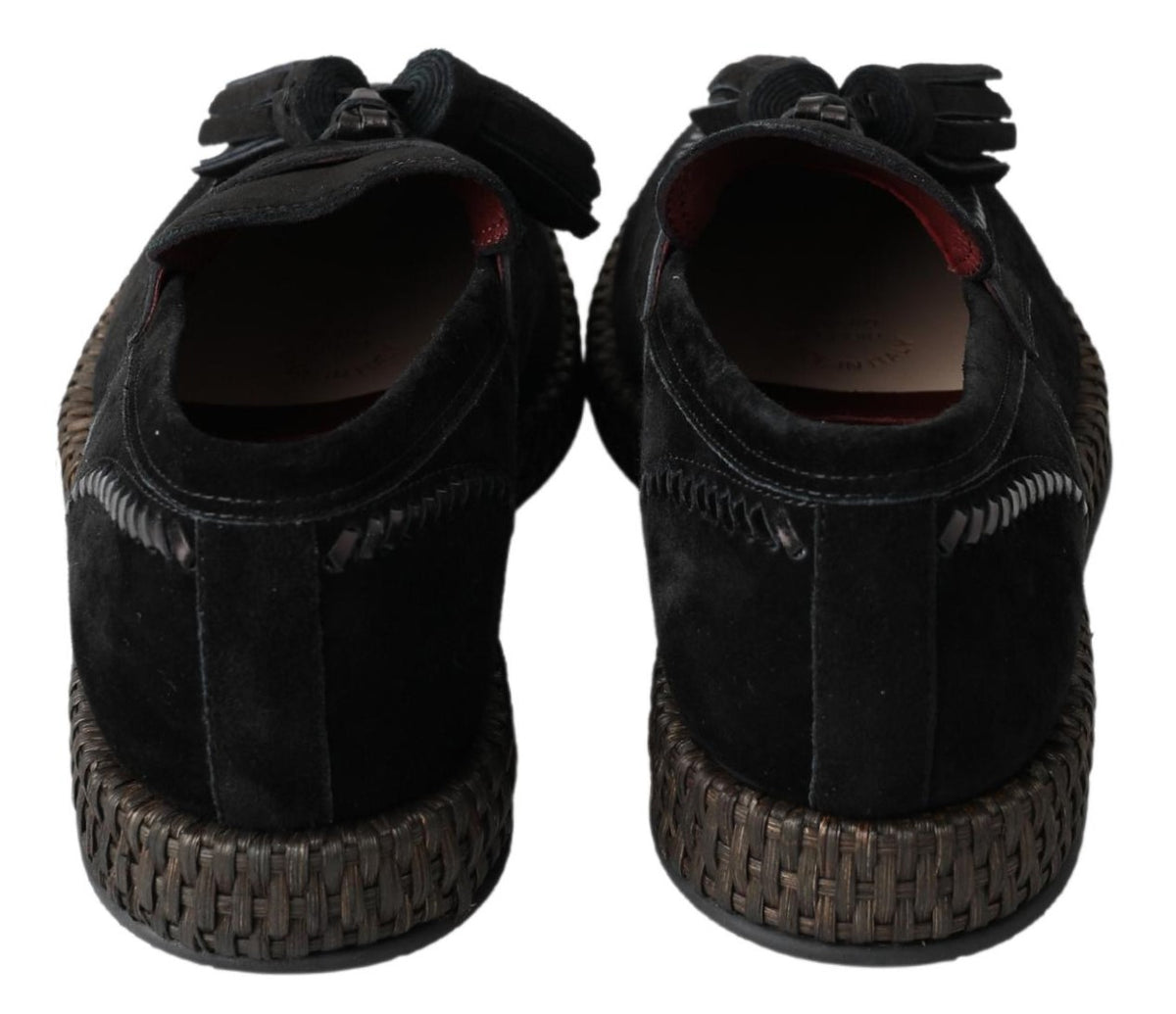 Baskets espadrilles en daim noir chic Dolce &amp; Gabbana