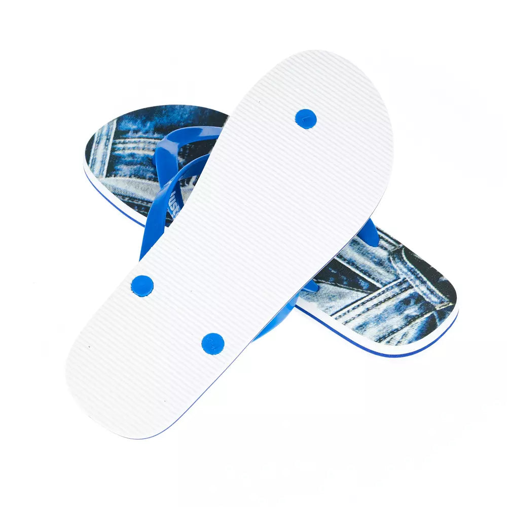 Chanclas azules claras de moda Just Cavalli para hombre