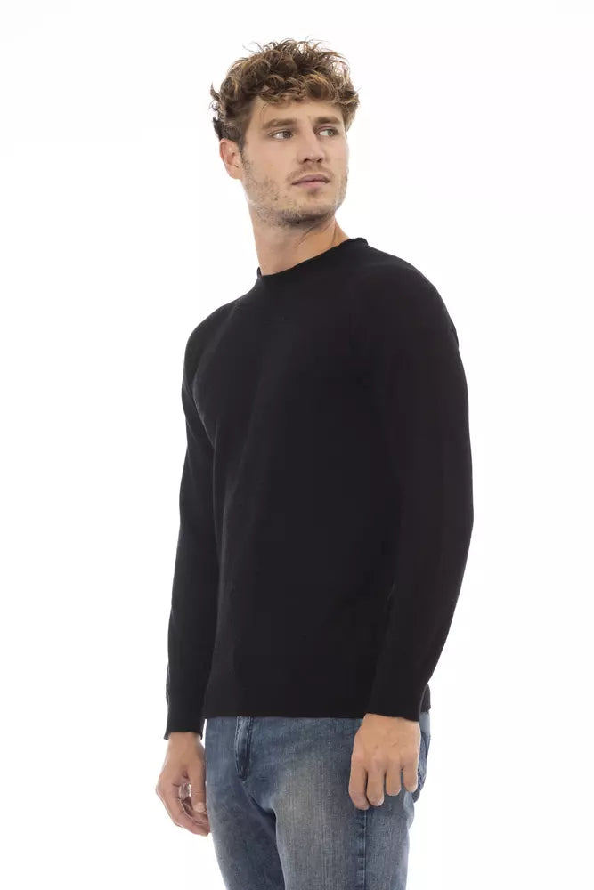 Pull ras du cou élégant Alpha Studio en mélange de tissus luxueux