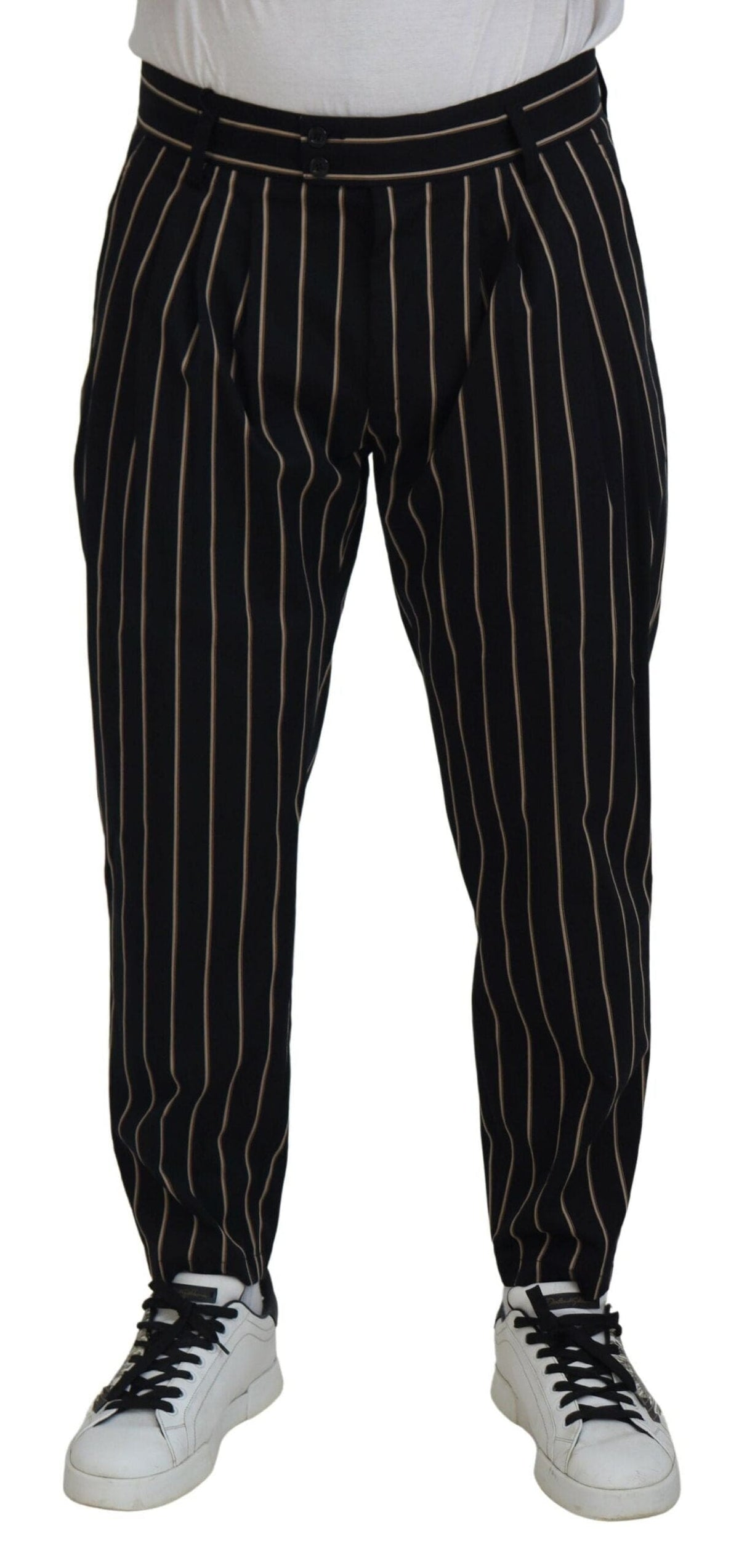 Pantalon chino fuselé élégant à rayures Dolce &amp; Gabbana