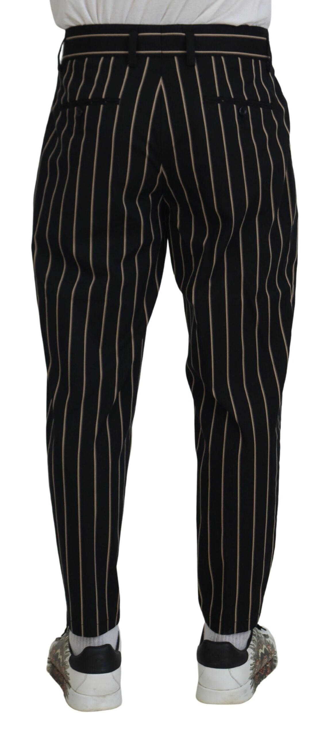 Pantalones chinos elegantes de rayas con corte cónico de Dolce &amp; Gabbana