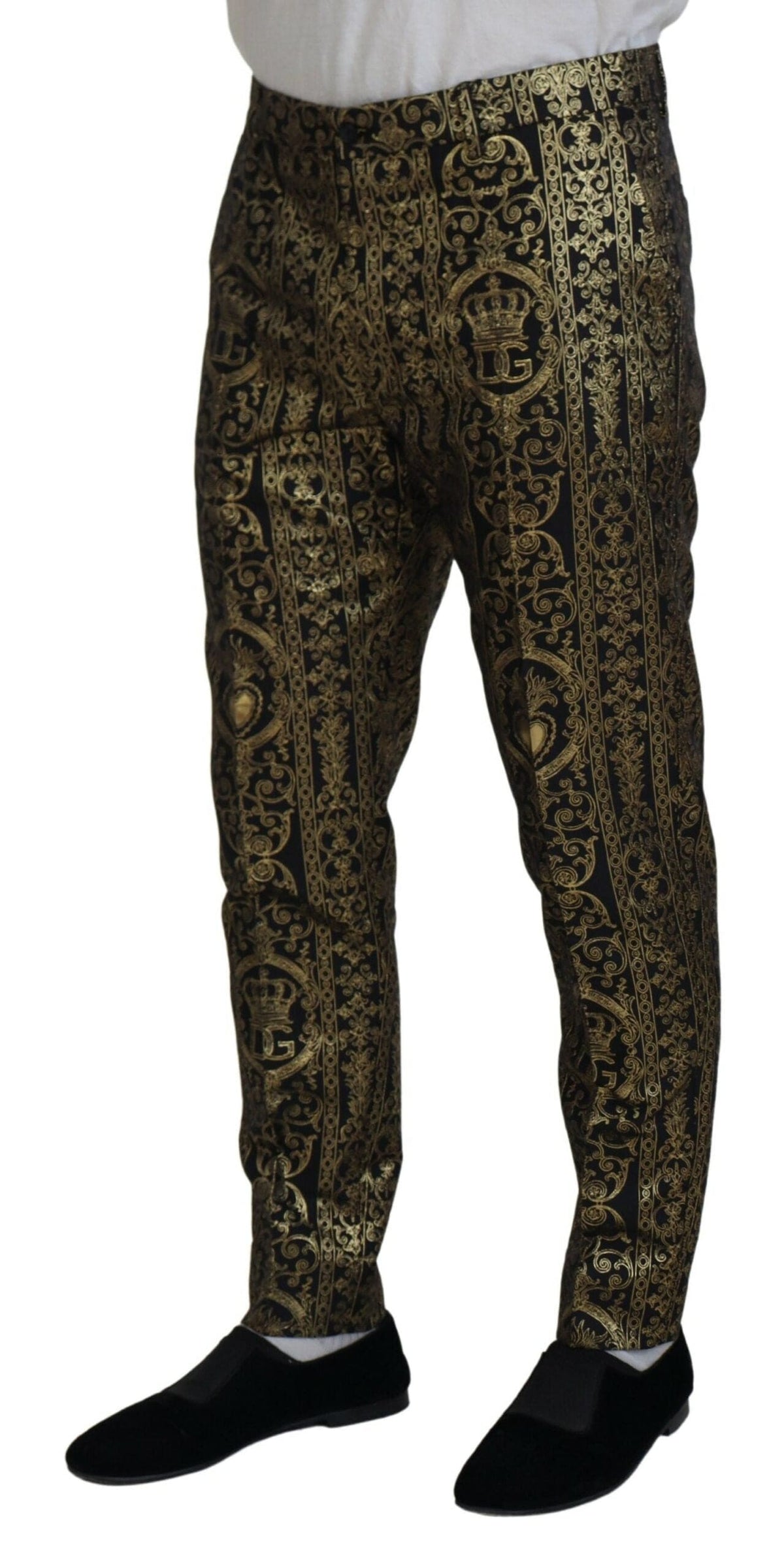 Pantalon de soirée élégant en jacquard Dolce &amp; Gabbana