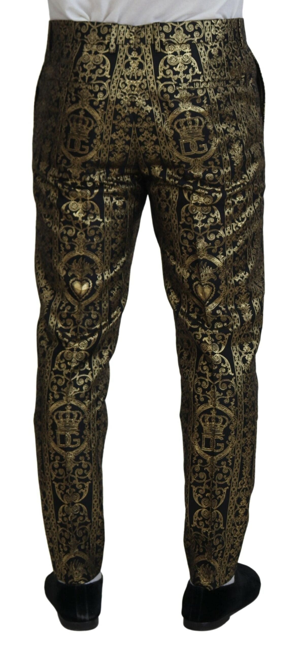 Pantalon de soirée élégant en jacquard Dolce &amp; Gabbana