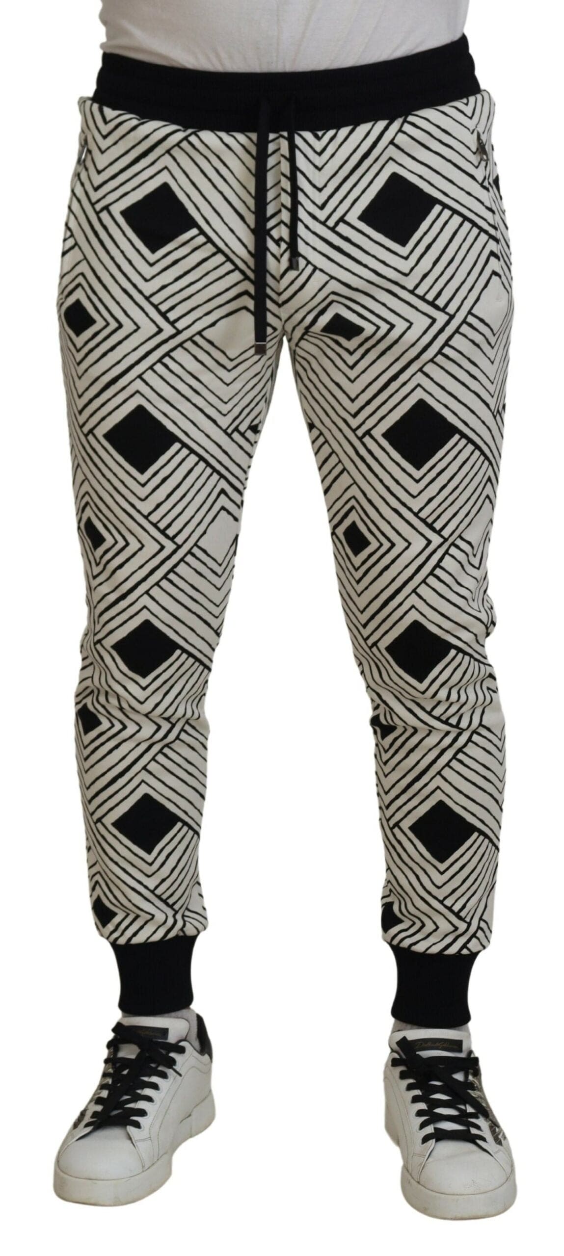 Pantalon de survêtement de sport monochrome élégant Dolce &amp; Gabbana