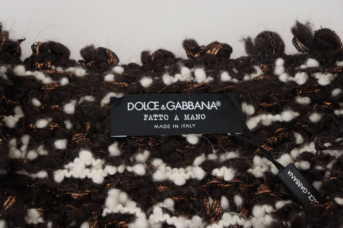 Suéter elegante de punto color bronce de Dolce &amp; Gabbana