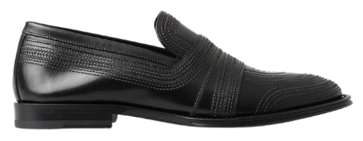 Mocasines elegantes de piel negra de Dolce &amp; Gabbana