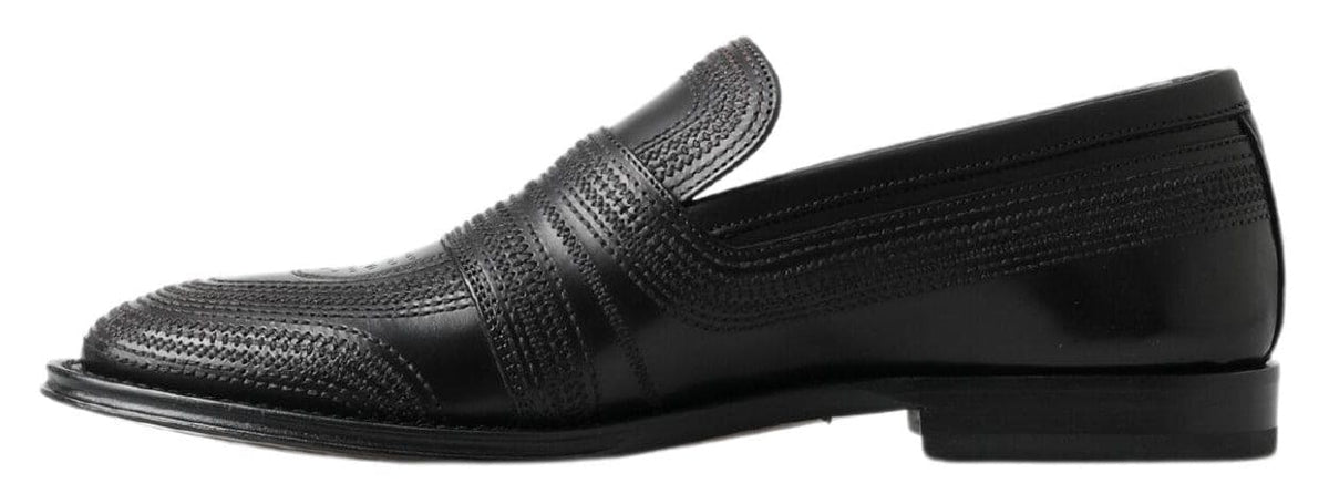 Mocasines elegantes de piel negra de Dolce &amp; Gabbana