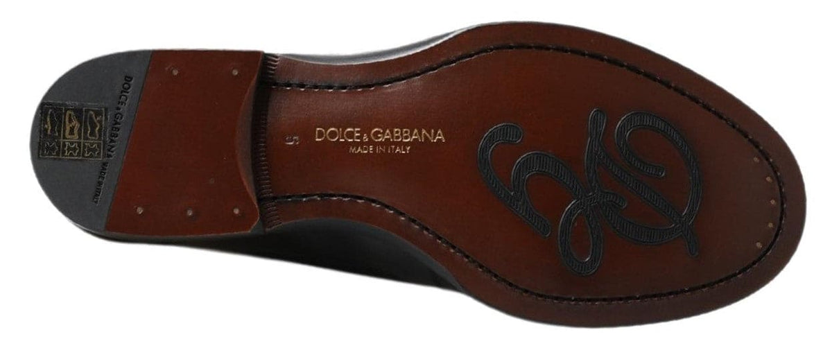 Mocasines elegantes de piel negra de Dolce &amp; Gabbana