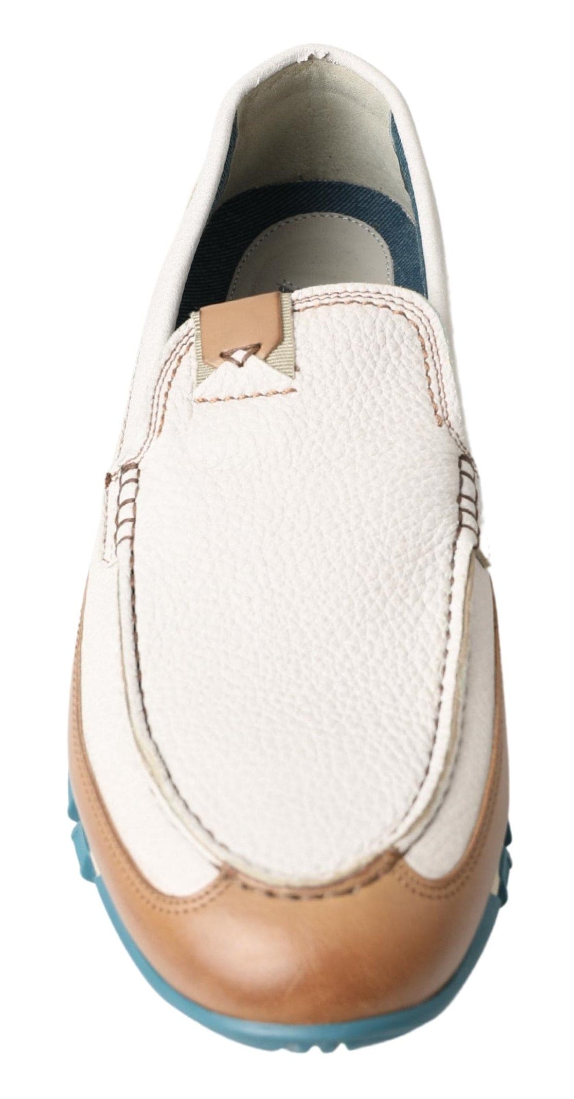 Mocassins élégants en cuir blanc Dolce &amp; Gabbana