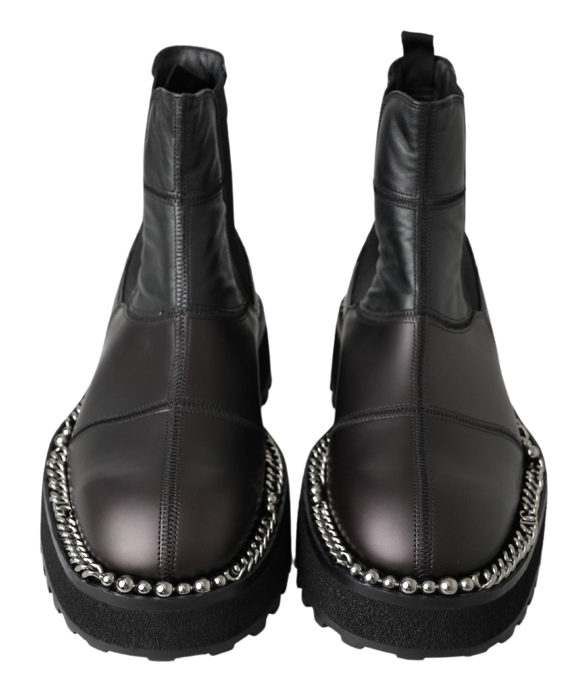 Bottines à enfiler extensibles noires élégantes Dolce &amp; Gabbana