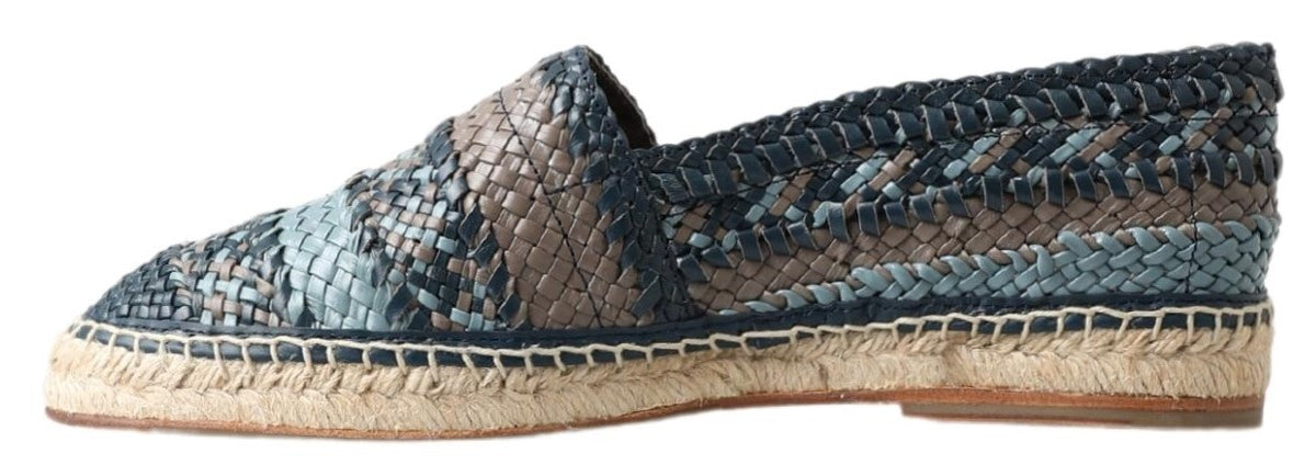 Dolce &amp; Gabbana Somptueuses Espadrilles en Cuir Tressé