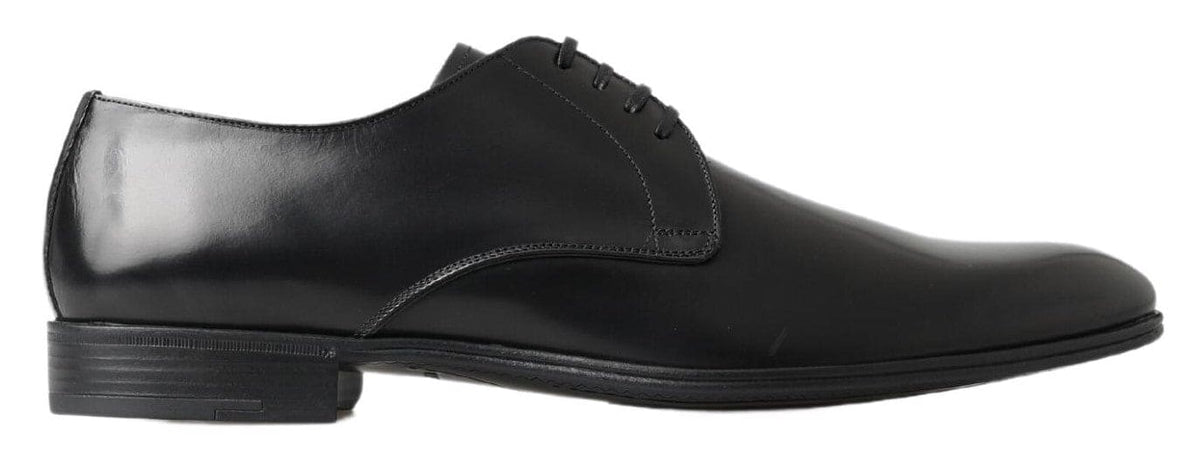 Chaussures Derby classiques en cuir noir Dolce &amp; Gabbana