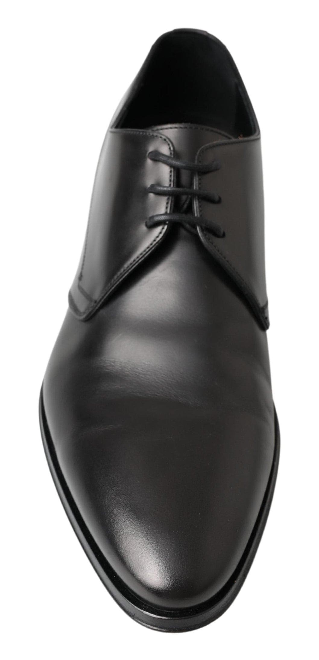 Chaussures Derby classiques en cuir noir Dolce &amp; Gabbana